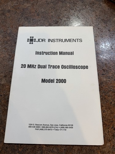 Jdr model 2000 - model, mhz